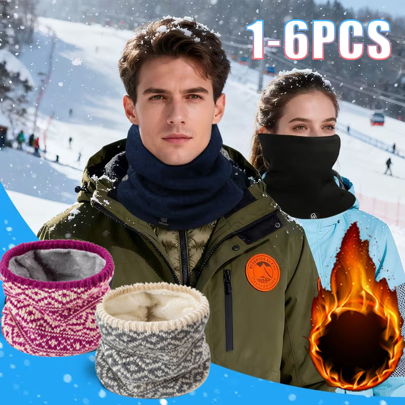 1-6PCS Winter Knit Neck Gaiter - Neck Gaiter Fleece recension och pris