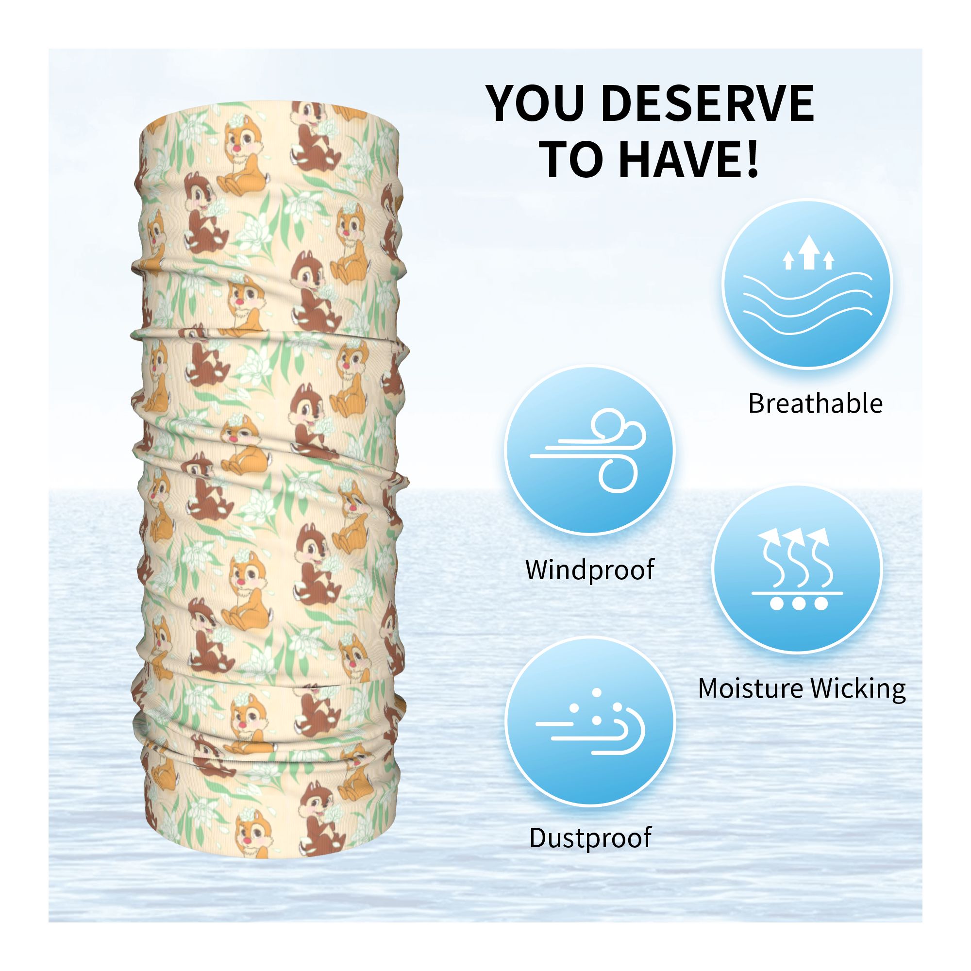 Custom Cute C-Chip And D-Dale  - Neck Gaiter Fleece recension och pris